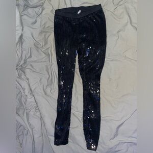 Charlotte Russe Sequin Black Pants
